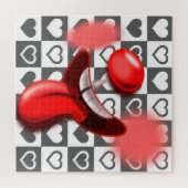 Crazy Clown & Hearts Legpuzzel (Horizontaal)