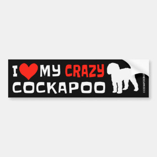 Crazy Cockapoo (Long-Tail) Bumpersticker