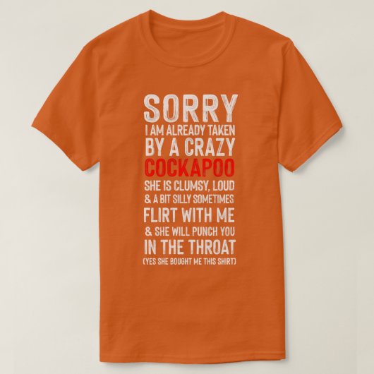 Crazy Cockapoo Meme Humor T-shirt (Design voorkant)