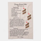 Crazy Cocoa Cake Recipe Kitchen Towel Theedoek (Verticaal)