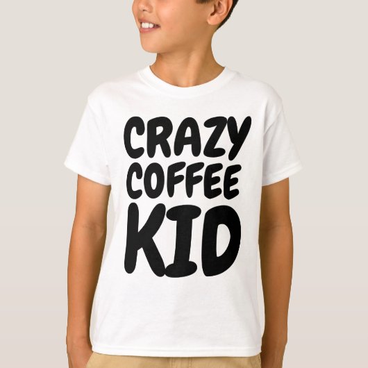 CRAZY COFFEE KIND T-shirts, Kinderen T-shirt (Voorkant)