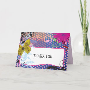 CRAZY COLLAGE Bat Bar Mitzvah - Hartelijk dank Bedankkaart