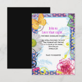 CRAZY COLLAGE Bat Mitzvah Party Kaart (Voorkant / Achterkant)