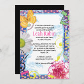 CRAZY COLLAGE Bat Mitzvah Party Kaart (Voorkant / Achterkant)