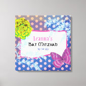 CRAZY COLLAGE Bat Mitzvah Sign-In Memory Board Canvas Afdruk (Voorkant)