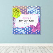 CRAZY COLLAGE Bat Mitzvah Sign-In Memory Board Canvas Afdruk (Insitu (Houten vloer))