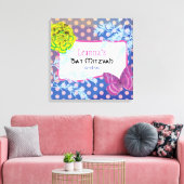 CRAZY COLLAGE Bat Mitzvah Sign-In Memory Board Canvas Afdruk (Insitu (Woonkamer))