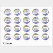 CRAZY COLLAGE Bat Mitzvah Uitnodiging Ronde Sticker (Vel)