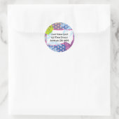 CRAZY COLLAGE Bat Mitzvah Uitnodiging Ronde Sticker (Tas)