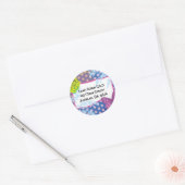 CRAZY COLLAGE Bat Mitzvah Uitnodiging Ronde Sticker (Envelop)