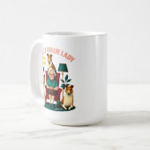 Crazy Collie Lady Koffiemok (Voorkant links)