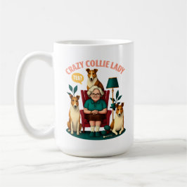 Crazy Collie Lady Koffiemok