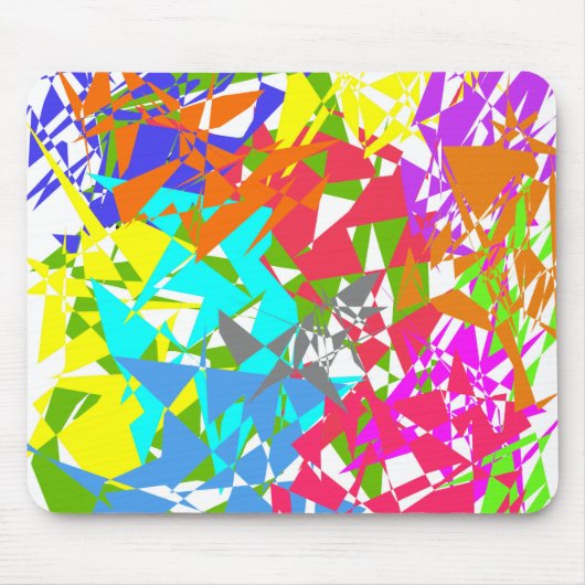 Crazy Color Polygon Texture Mousepad Muismat (Voorkant)