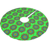 Crazy-Colorful Hand-draw Mandala Kerstboom Rok (Gekanteld)