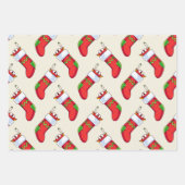 Crazy Colorful Monster-kerstpatroon Inpakpapier Vel (Voorkant)