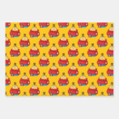 Crazy Colorful Monster-kerstpatroon Inpakpapier Vel (Voorkant 3)
