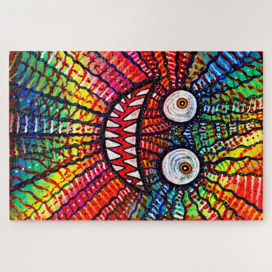 Crazy Colorful Monster Smile Legpuzzel (Horizontaal)