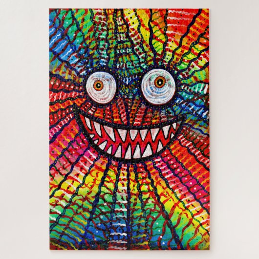Crazy Colorful Monster Smile Legpuzzel (Verticaal)