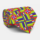 Crazy Colors Geometric Stropdas (Opgerold)