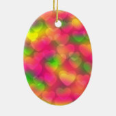 Crazy Colors Hearts Bokeh ORNAMENT (Achterkant)