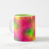 Crazy Colors Hearts Bokeh-Two Toned Coffee Mok (Voorkant links)