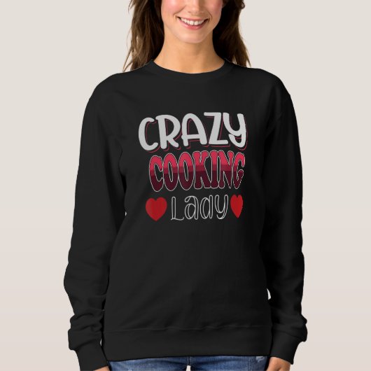 Crazy Cooking Lady Women Trui (Voorkant)