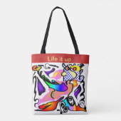 Crazy Cool Canvas tas (Achterkant)