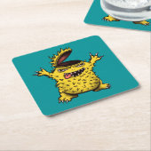 Crazy Cool Evil Character Kartonnen Onderzetters (Schuin)