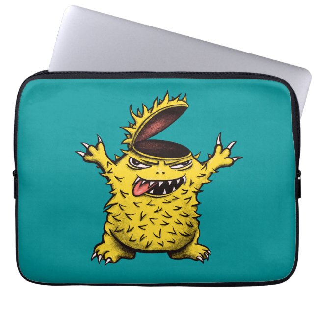 Crazy Cool Evil Character Laptop Sleeve (Voorkant)