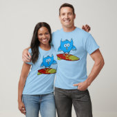 Crazy Cool Surfing Owl T-Shirt (Unisex)