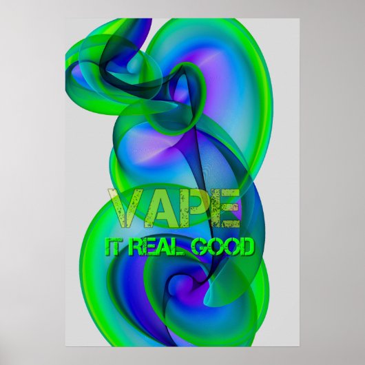 Crazy Cool Vape Cloud Abstracte Posters (Voorkant)
