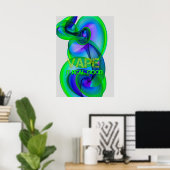 Crazy Cool Vape Cloud Abstracte Posters (Thuiskantoor)
