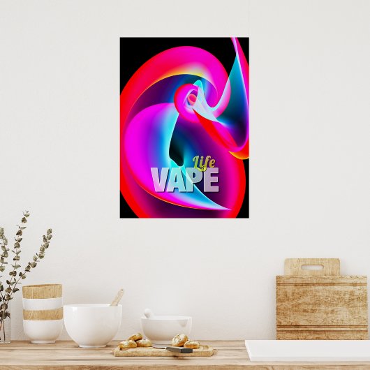 Crazy Cool Vape Cloud Abstracte Posters (Keuken)