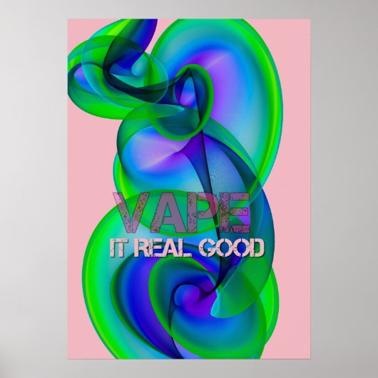 Crazy Cool Vape Cloud Abstracte Posters (Voorkant)