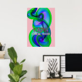 Crazy Cool Vape Cloud Abstracte Posters (Thuiskantoor)