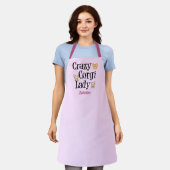 Crazy Corgi Lady Cute Pink Monogram Schort (Gedragen)