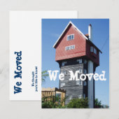 Crazy Cottage We verhuisd verandering van adres Ka Aankondigingskaart (Voorkant / Achterkant)