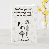 Crazy Couple Another Year Card Kaart (Gele Bloem)