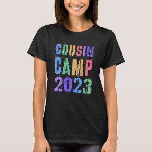 Crazy COUSIN CAMP Grandma Grandpa Sleepaway Summer T-shirt (Voorkant)