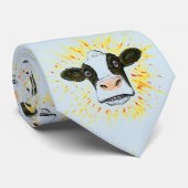 Crazy Cow Face Stropdas (Opgerold)
