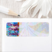 Crazy Craft Lady Blue Paars Butterfly Chevron Col Etiket (Insitu)