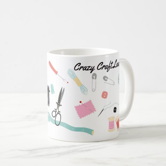 Crazy Craft Lady Gift Mok (Voorkant rechts)