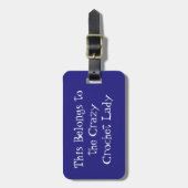 Crazy Crochet Lady Bagagelabel (Voorkant verticaal)