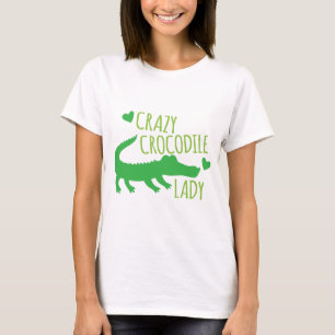 Crazy Crocodile Lady T-shirt