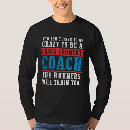 Crazy cross country coach jogger track running t-shirt (Voorkant)
