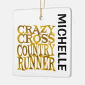 Crazy Cross Country Runner CUSTOM Keramisch Ornament (Links)