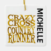 Crazy Cross Country Runner CUSTOM Keramisch Ornament (Voorkant)