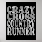 Crazy Cross Country Runner in Silver Poster (Voorkant)