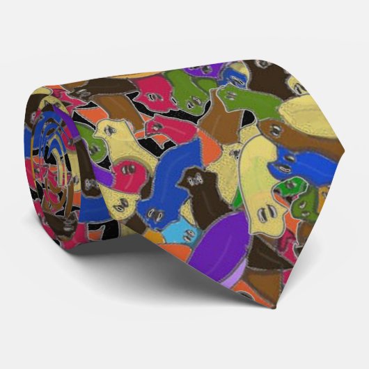 Crazy Cross Eyed Planarian Worker over druk Stropdas (Opgerold)