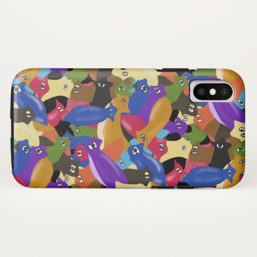 Crazy Cross Eyed Planarian Worms Case-Mate iPhone Case (Achterkant (horizontaal))
